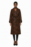 Albina Faux Leather Trench Coat