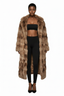 Anewsta Fashionable Elegant Faux Fur Hooded Long Coat