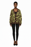 Aveloria Affinna Graphic Pattern Drop Shoulder Cardigan