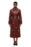Coat Belted Trench with Studs
