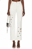 Crystal Grommet Straight Leg Jean