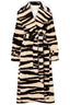 Zebra-print cotton velvet wrap coat | Nina Ricci