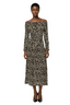 Tiny Flowers Long Sleeve Maxi Dress