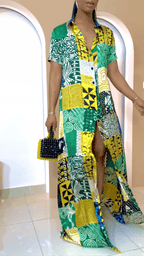 Nwada Silk Ankara Kaftan