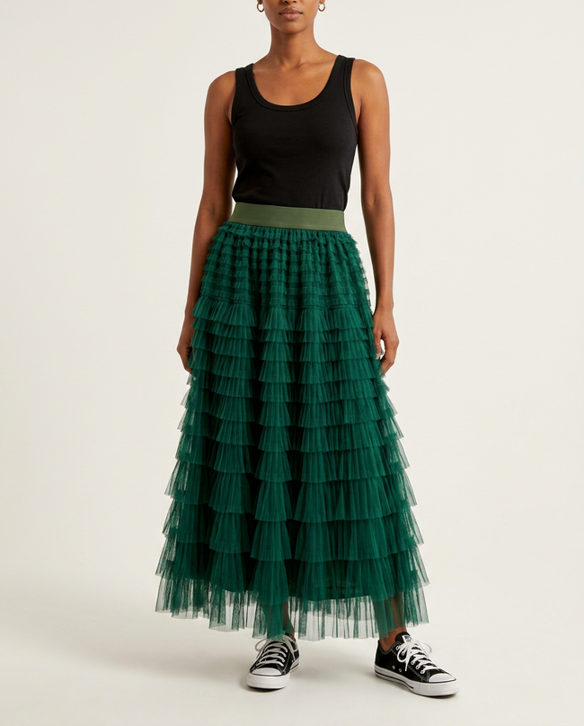 Emerald Isle Tiered Tulle Skirt Hover Image
