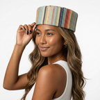 Free Spirit Striped Cotton Beret