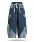 Unique Patchwork Wide Leg Trousers