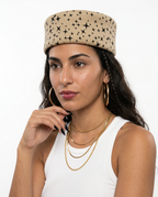 Celestial Wool Star Print Beret
