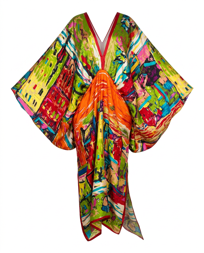 Lively Printed Bohemian Maxi Dress Hover Image