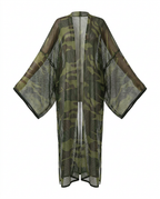 Boundless Camo Mesh Maxi Kimono