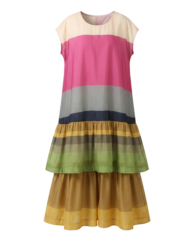 Wanderlust Layered Gradient Maxi Dress Hover Image