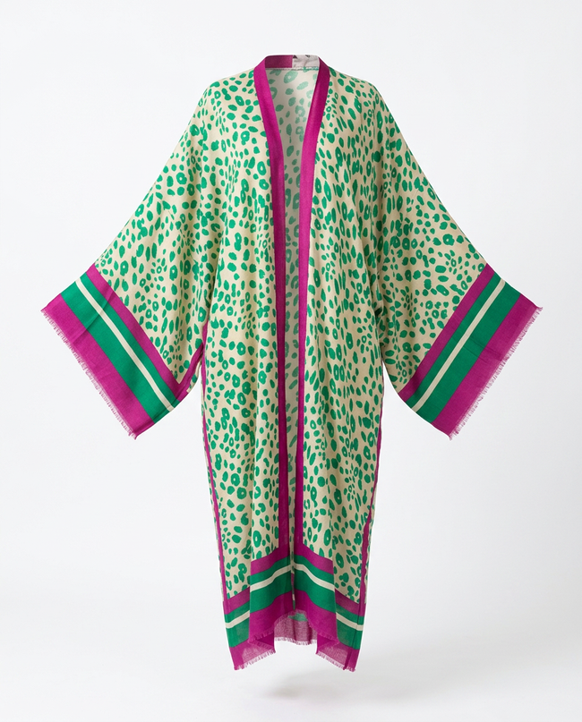 Boundless Printed Flowy Kimono Hover Image