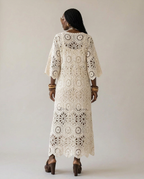 Graceful Crochet Hollow Maxi Dress
