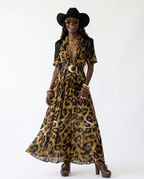 Fierce Leopard Print Maxi Dress