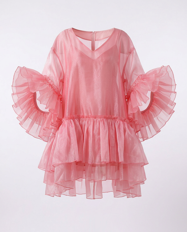 Divine Tiered Ruffle Mini Dress Hover Image