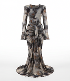 Limitless Printed Ruched Maxi Dress