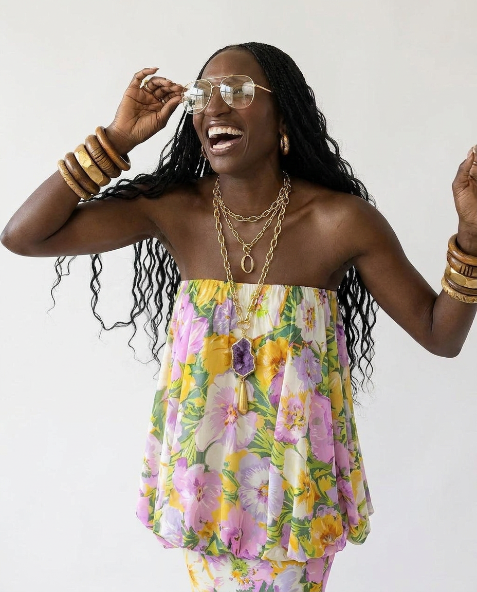 Worthy Floral Print Maxi Dress