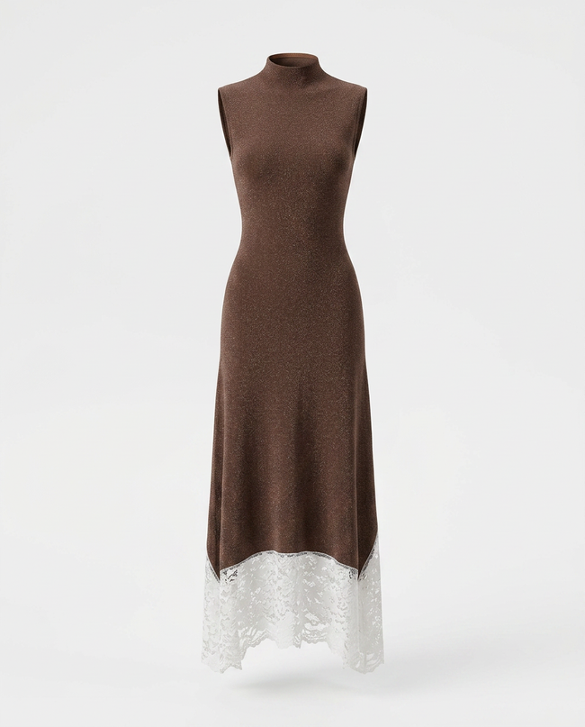 Divine Lace Patchwork Maxi Dress Hover Image