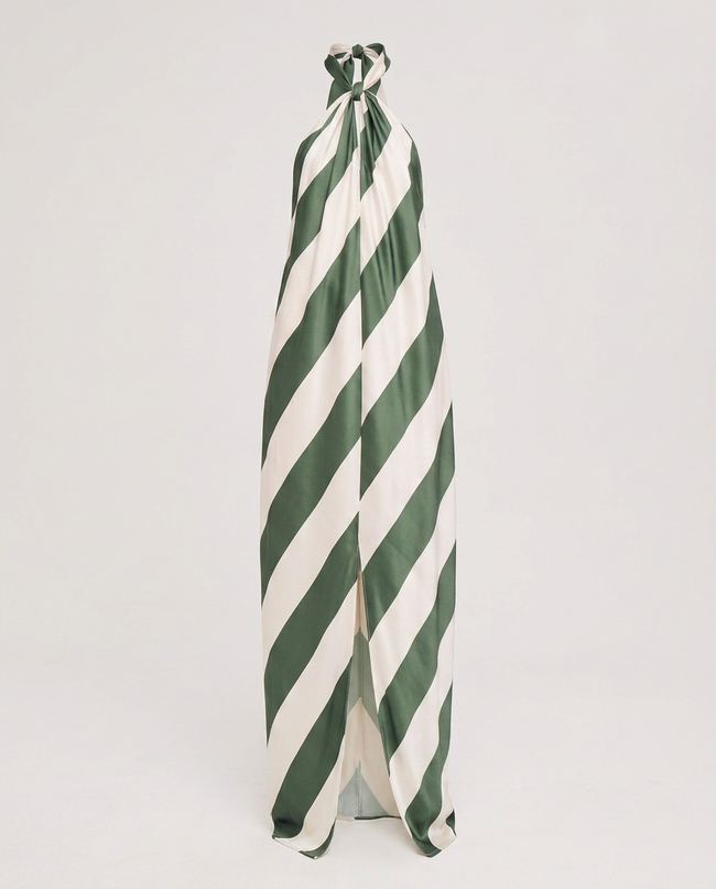 Liberated Striped Halter Maxi Dress Hover Image