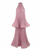Sovereign Pleated Solid Maxi Dress