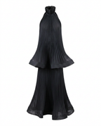 Sovereign Pleated Solid Maxi Dress