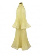 Sovereign Pleated Solid Maxi Dress