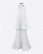 Sovereign Pleated Solid Maxi Dress