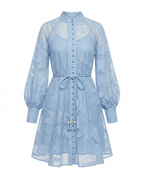 Graceful Floral Hollow A-Line Dress