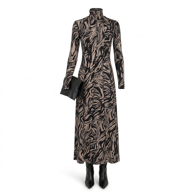 Mabel Dress in Marble Jersey Hover Image