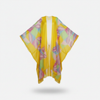 Vibrant Geometric Print Maxi Kimono