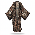 Fierce Leopard Print Boho Kaftan