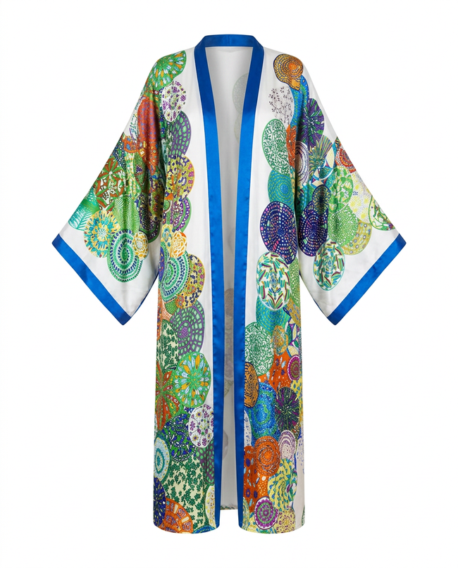 Vivacious Printed Boho Kaftan Hover Image