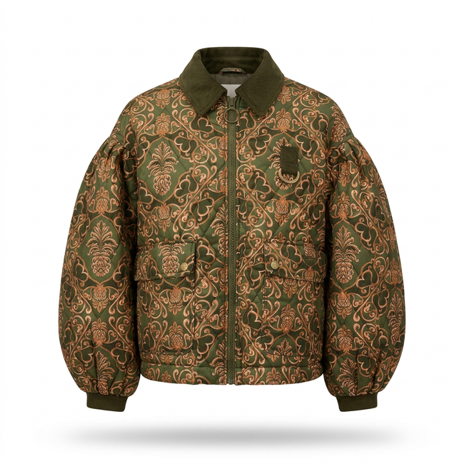 Barbour X Farm Rio Luisa Quilt Jacket Hover Image