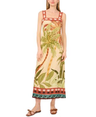 Vince Camuto Women's Square Neck Sleeveless Maxi Dress
