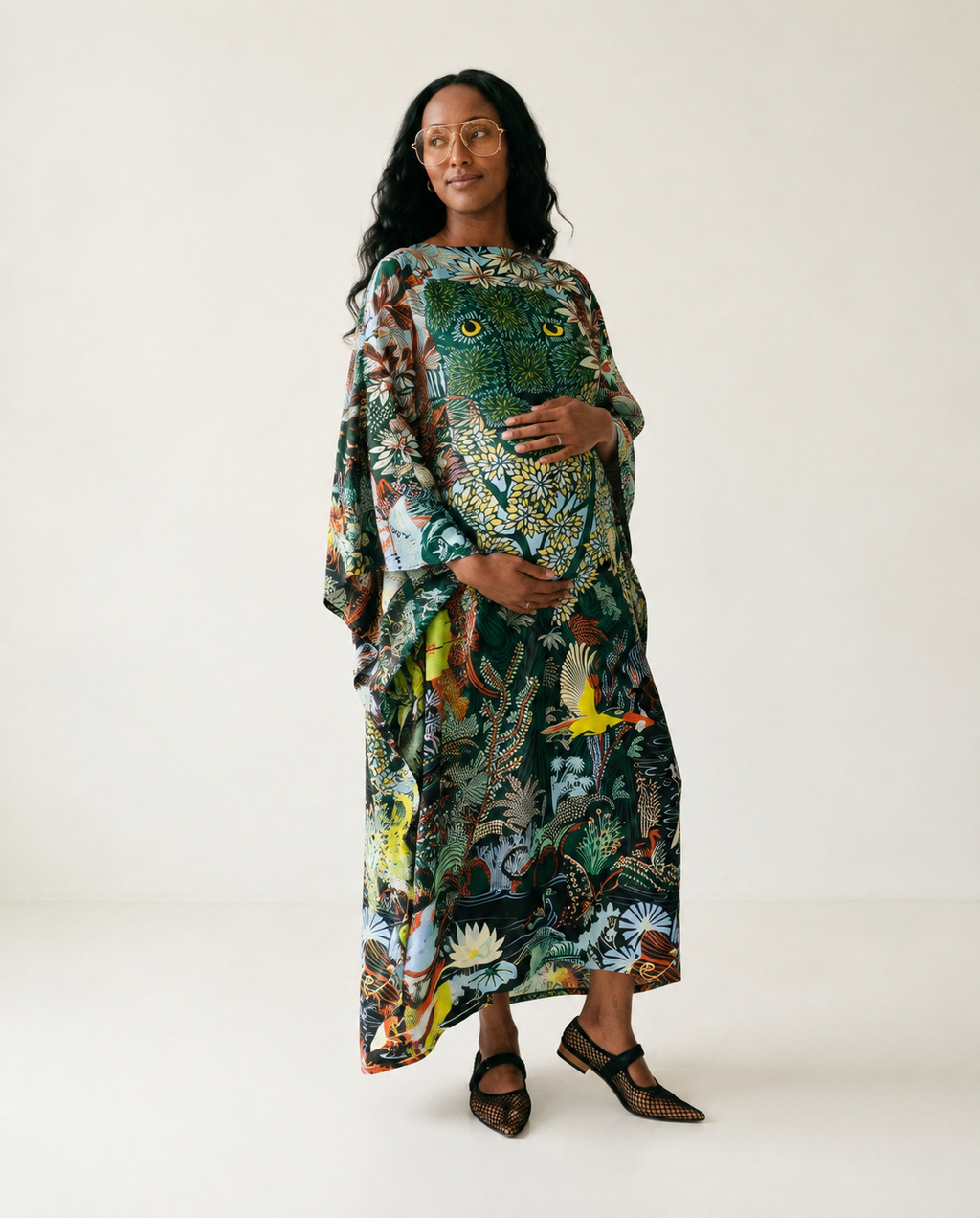 Limitless Twill Silk Printed Kaftan