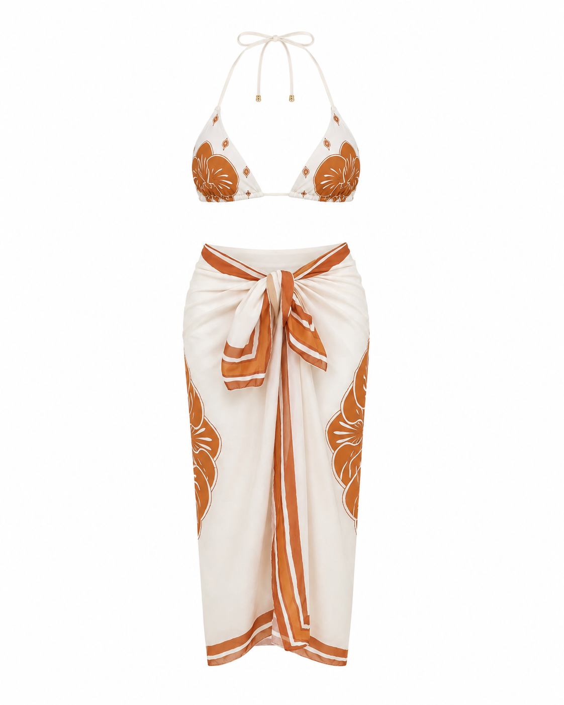Audacious Floral Halter One-Piece Swimsuit