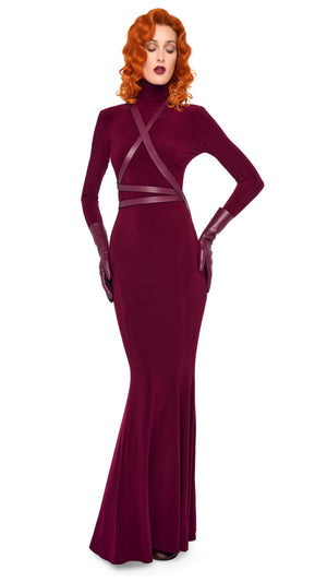LONG SLEEVE TURTLE FISHTAIL GOWN