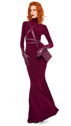 LONG SLEEVE TURTLE FISHTAIL GOWN