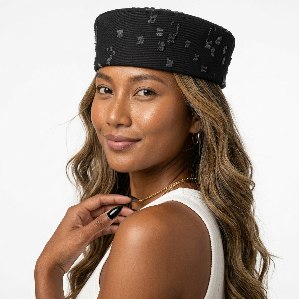 Free Spirit Striped Cotton Beret