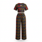 Ndemgbu Ankara Cotton Relaxed Palazzo Set - Elevated Comfort