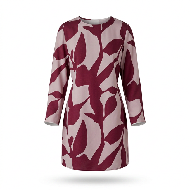 Donna Karan New York Women's Halter Neck Printed Satin A-Line Dress Hover Image