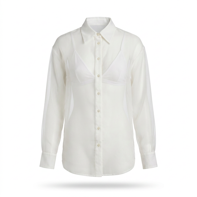 Oversized Silk Shirt Hover Image
