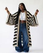 Wanderlust Striped Boho Kimono