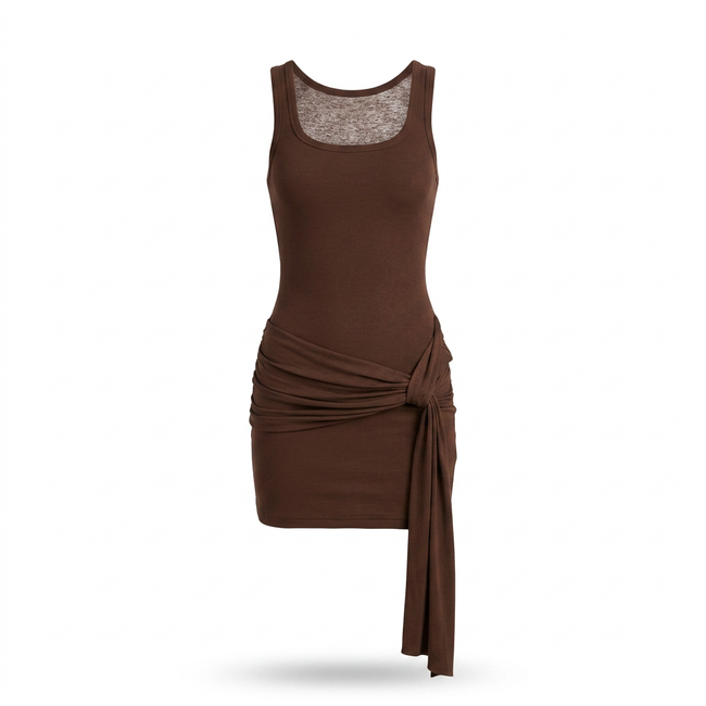 Felix Tie Front Mini Dress Hover Image
