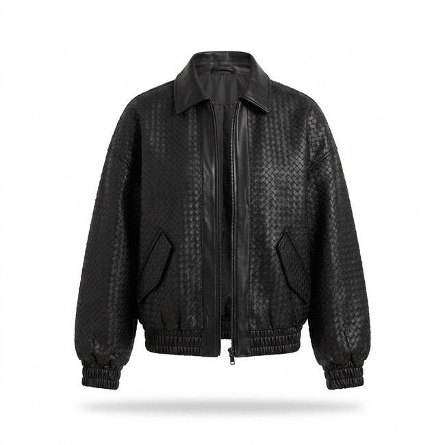 Kenny Woven Bomber Jacket Hover Image