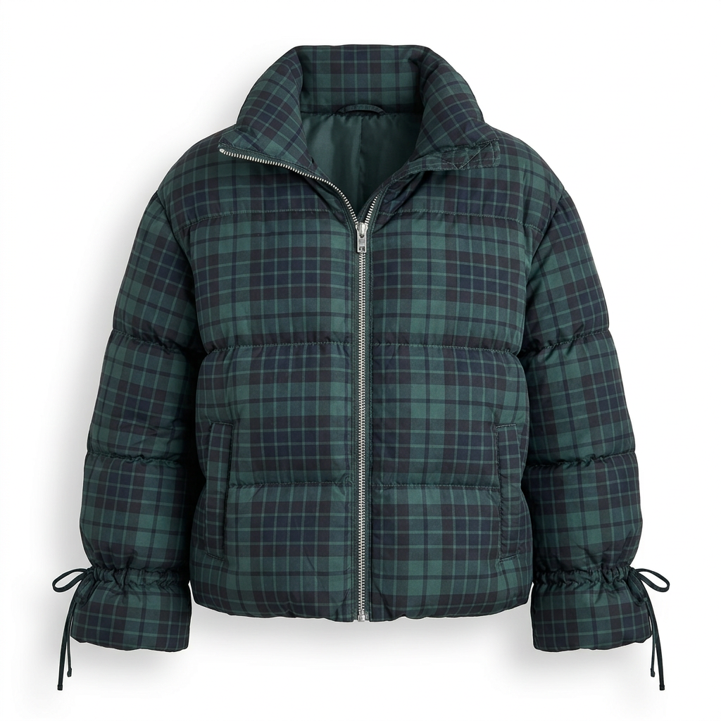 Plaid Puffer Jacket