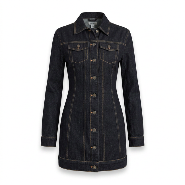 Rider Denim Mini Dress Hover Image