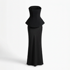 Ohio Black Strapless Corset Maxi Dress