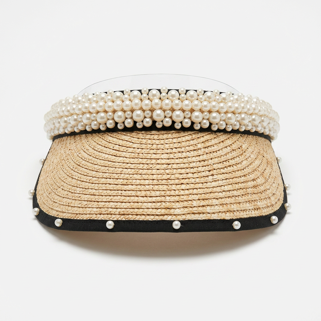 Radiant Pearl Straw Sun Hat