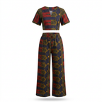 Ndemgbu Ankara Cotton Relaxed Palazzo Set - Elevated Comfort